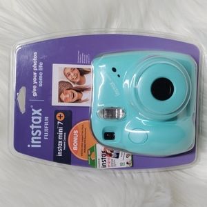 New Seafoam Green Fujifilm Instax Mini 7+ with 10 sheets of film